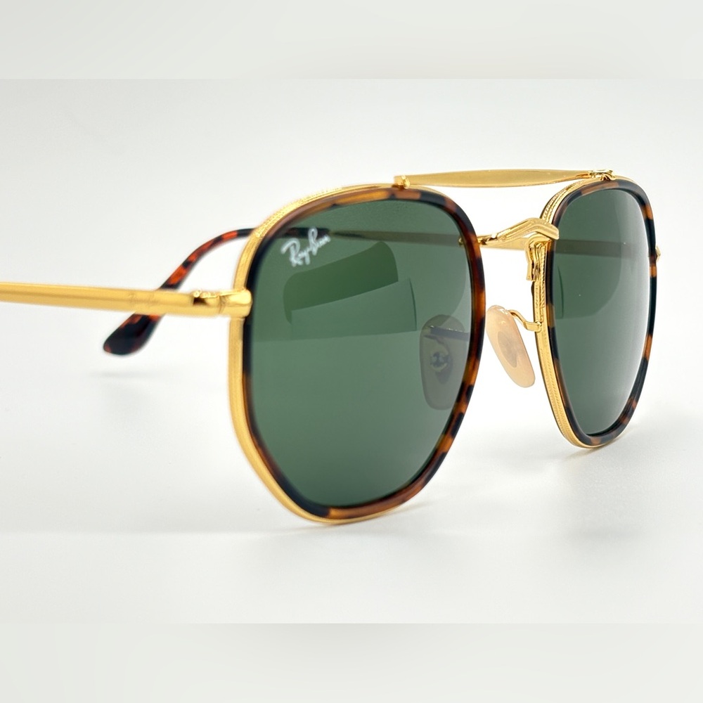 Ray-Ban Gold Marshal II Arista Frame Sunglasses Green G-15 Lenses RB3648M 52-145